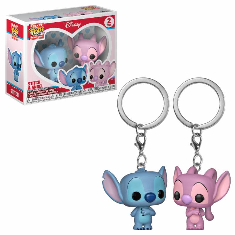 Lilo and Stitch Stitch and Angel Pocket POP Vinyl Keychain 2 Pack