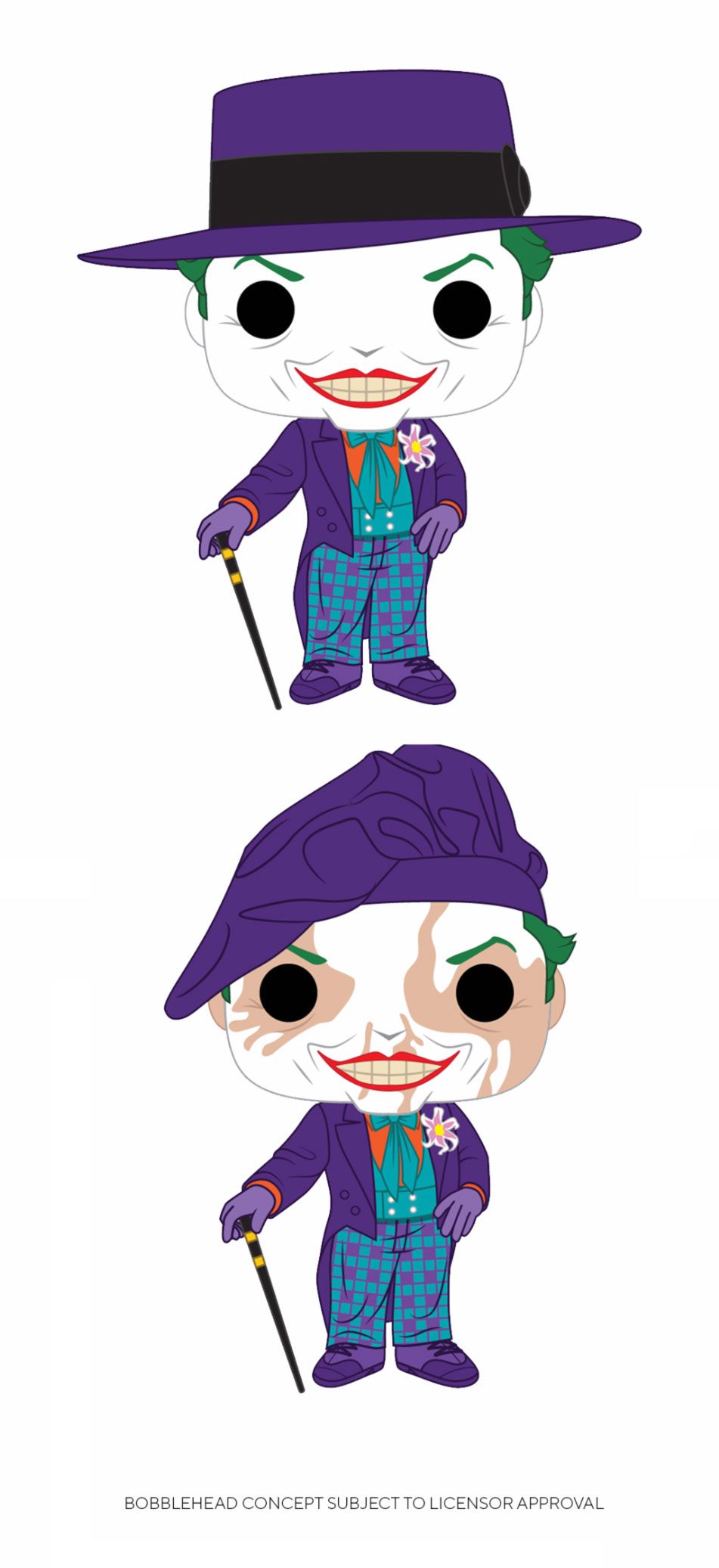 Funko Joker Batman 1989 POP Heroes Vinyl Figure Assortment 9 cm 6 Pack