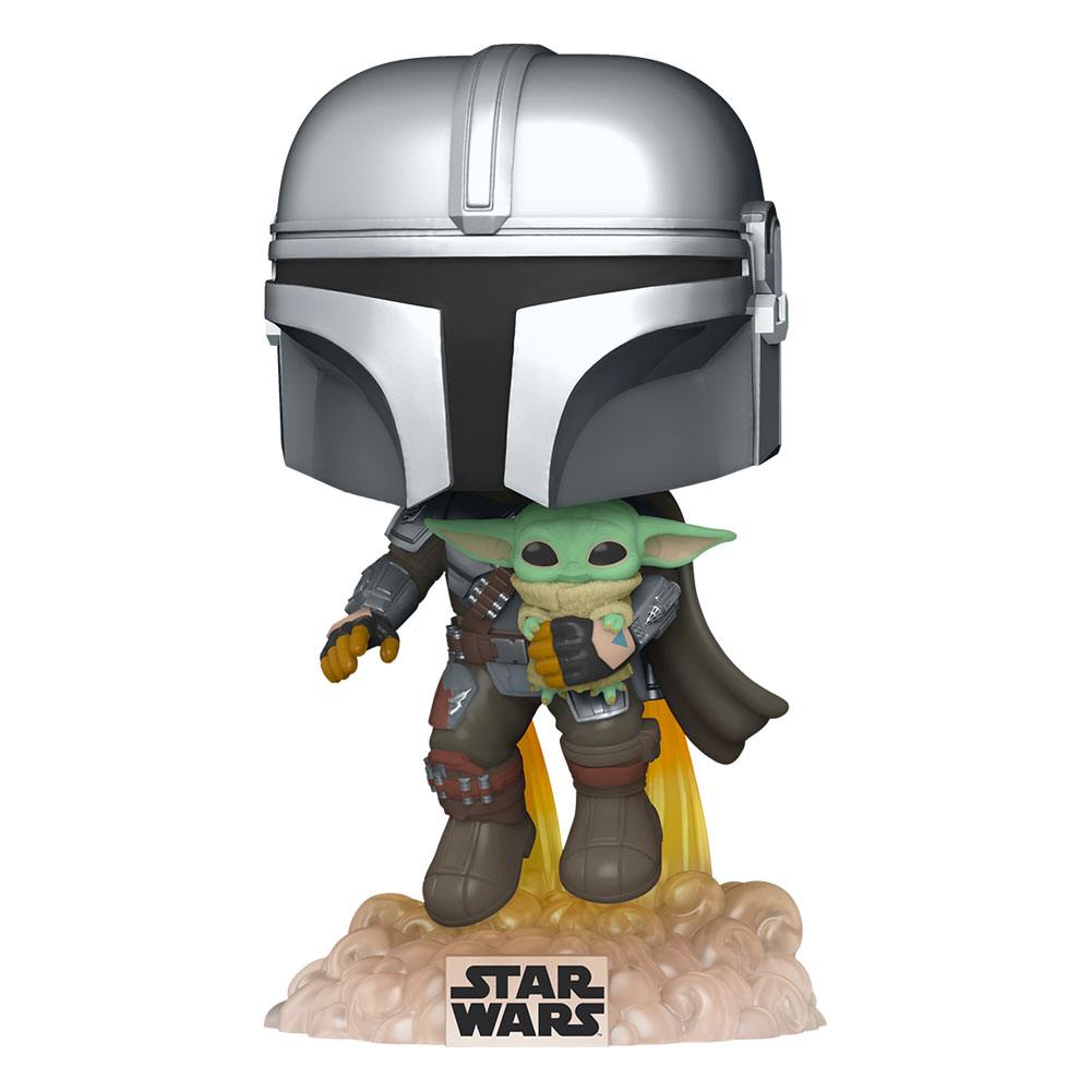 Funko Mando Flying with Jet Pack Star Wars The Mandalorian POP TV Vinyl Figure 9 cm