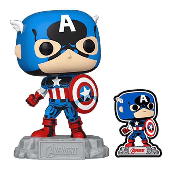 Captain America with Pin Avengers Beyond Earth's Mightiest Funko POP! Vinyl Figure