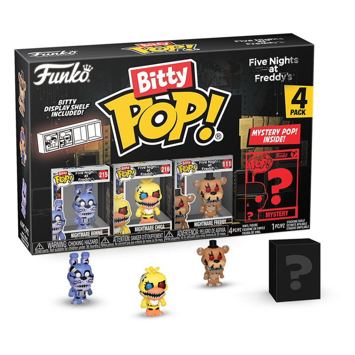 Funko Nightmare Bonnie Five Nights at Freddy's Bitty POP Vinyl Figure 4 Pack 2.5 cm