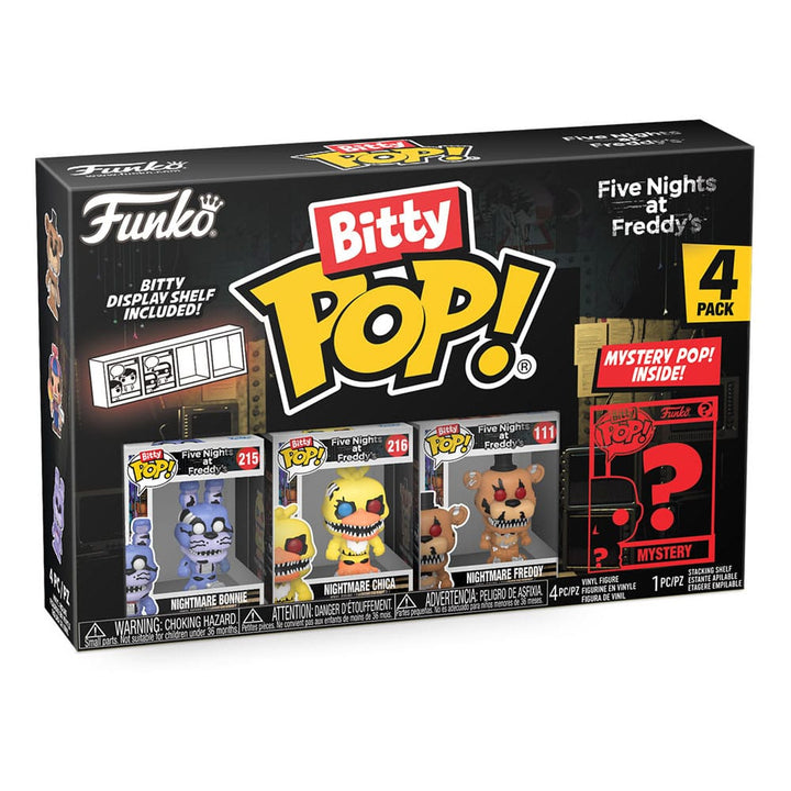 Funko Nightmare Bonnie Five Nights at Freddy's Bitty POP Vinyl Figure 4 Pack 2.5 cm
