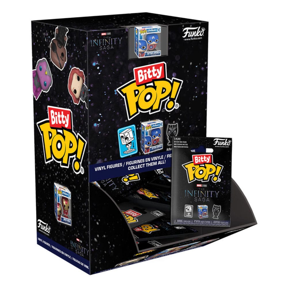 Funko Infinity Saga Marvel Mystery Bitty POP Vinyl Figures Display 32 Pack 2 cm