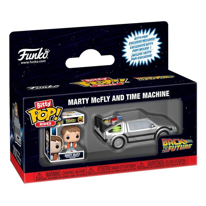 Funko Marty McFly Back to the Future Bitty POP Rides Vinyl Figure Time Machine