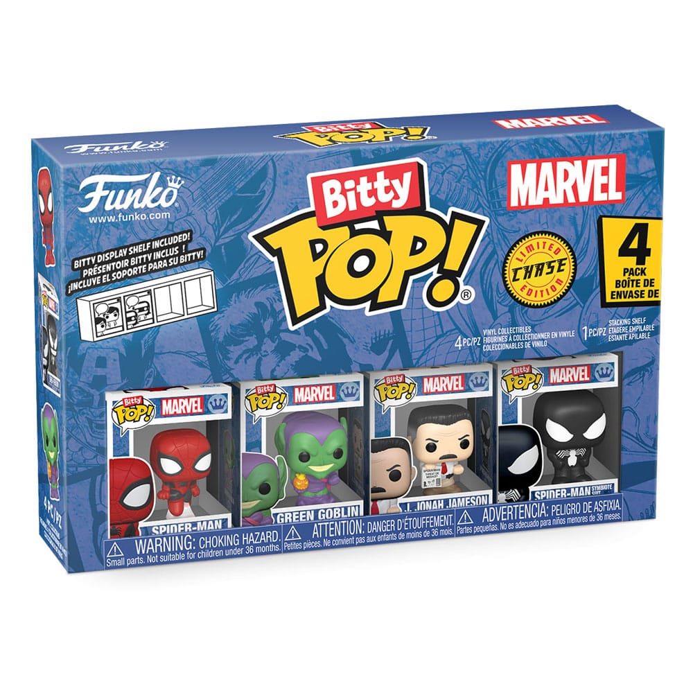 Funko Spider Man Peter Parker Miles Morales Gwen Stacy Bitty POP Series 1 Vinyl Figure 4 Pack