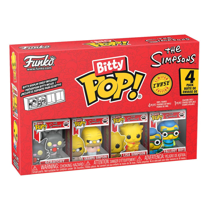 Funko Scratchy Grampa Simpson Lisa Simpson The Simpsons Bitty POP Series 4 Vinyl Figure 4 Pack