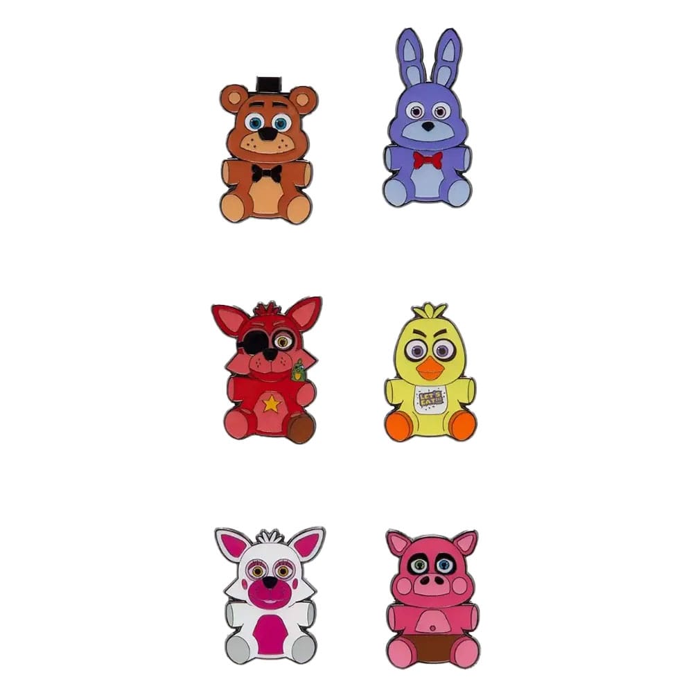 Five Nights at Freddys Characters Five Nights at Freddys Loungefly Enamel Pins Blind Box Display Set of 12