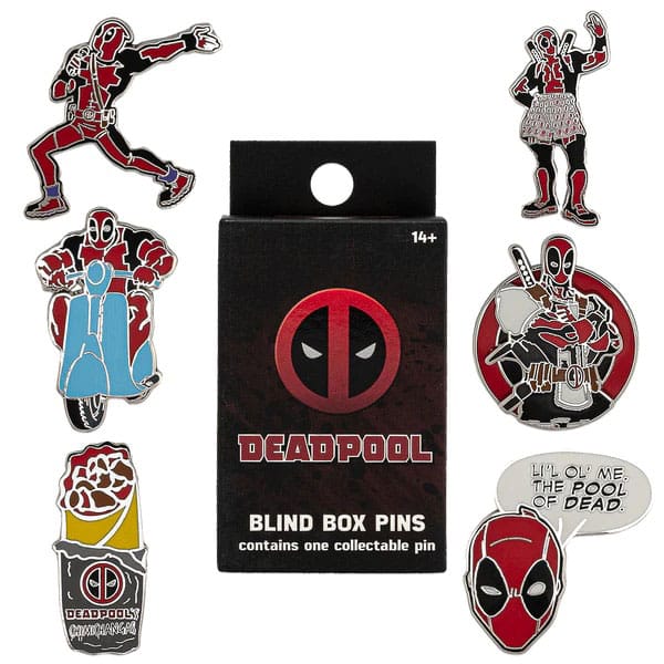 Marvel Deadpool Loungefly Enamel Pins Blind Box Assortment Set of 12