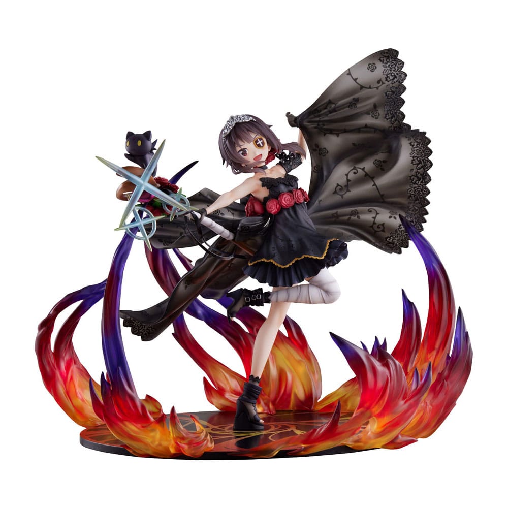 Konosuba Gods Blessing on This Wonderful World Megumin Black Rose Dress PVC Statue 1 7 Scale 28 cm