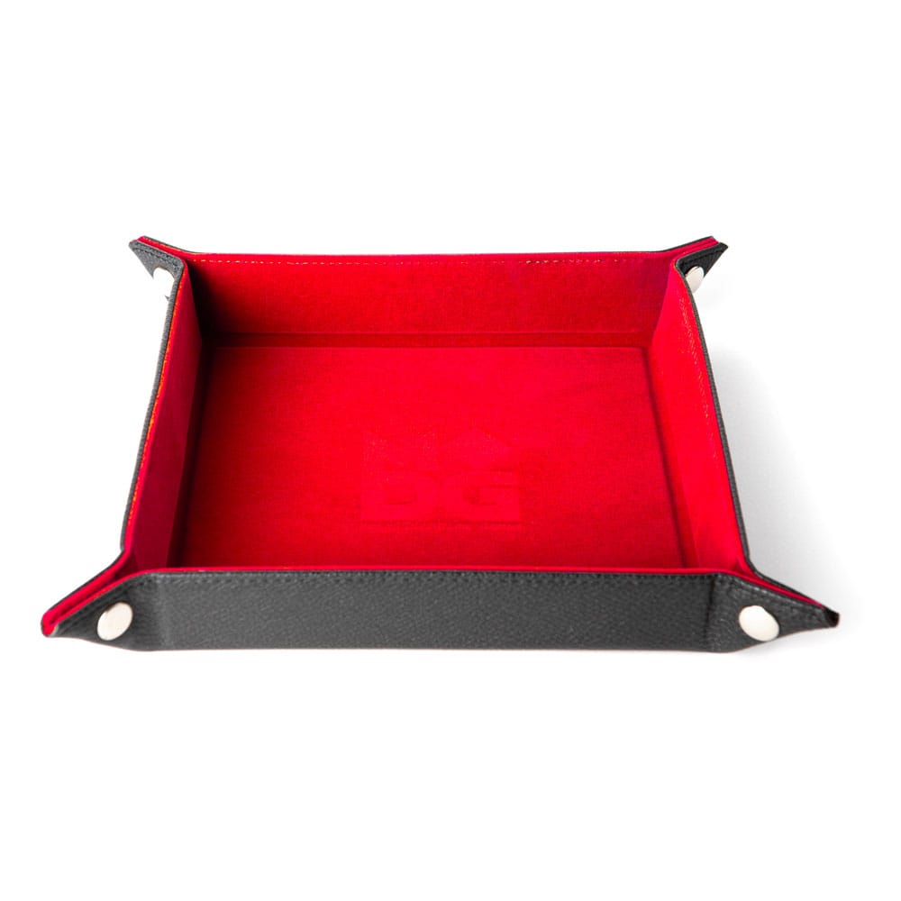 FanRoll Velvet Red Folding Dice Tray