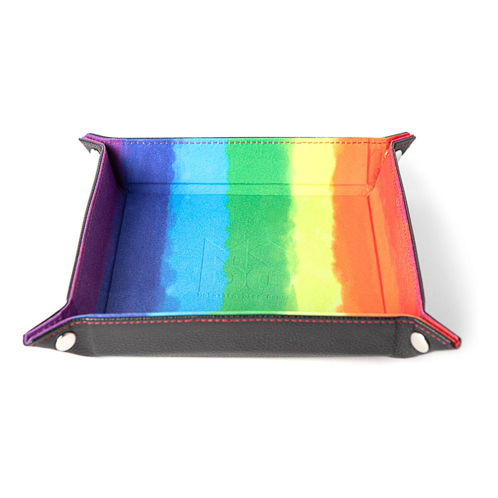 FanRoll Velvet Watercolor Rainbow Folding Dice Tray