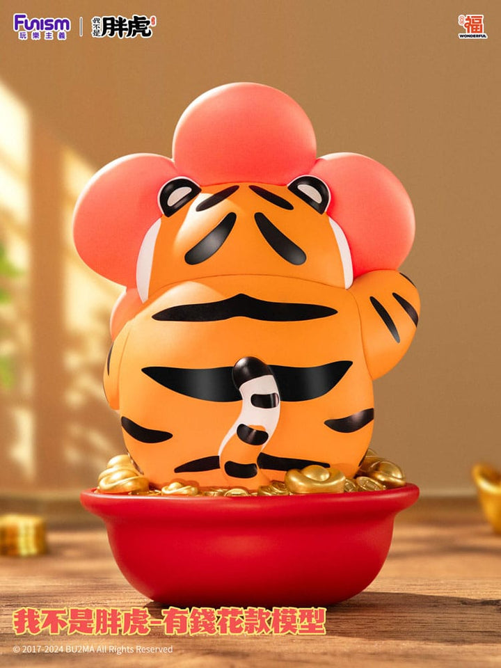 I Am Not Fat Tiger Alexander the Tiger Rich Flower Statue 20 cm Collectible