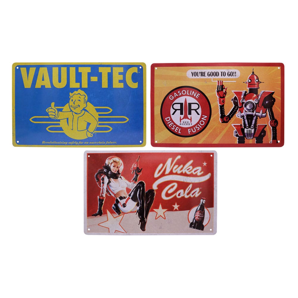 Fallout Brands Fallout Tin Sign Set 3 Pack