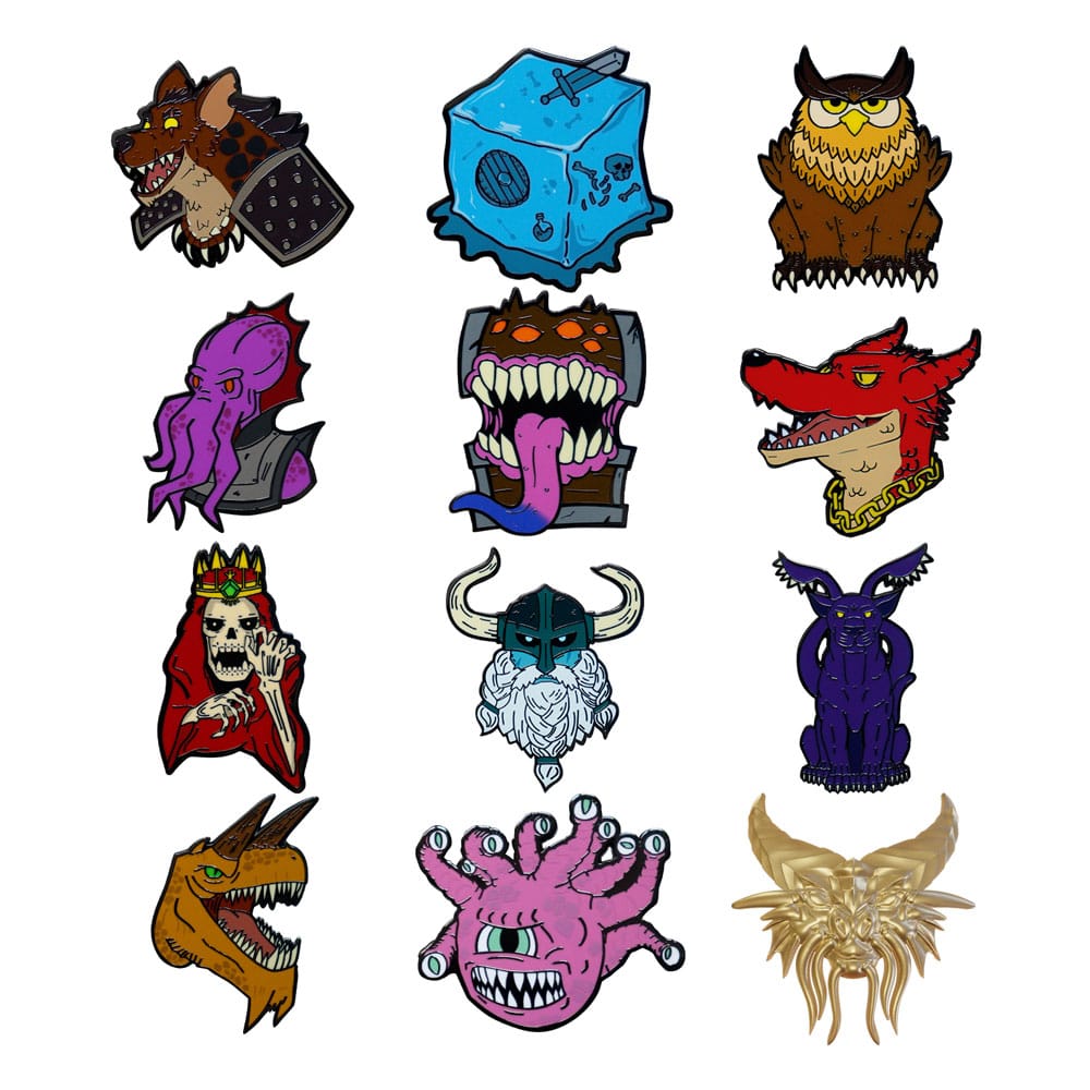 Dungeons and Dragons 50th Anniversary Dungeons and Dragons World Pin Badge Display Mystery Set of 12
