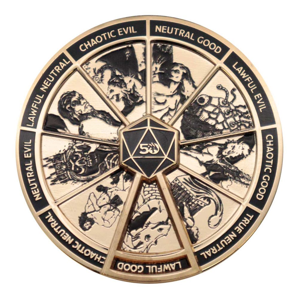 Dungeons and Dragons Alignment Spinner Pin Badge Coloured Limited Edition