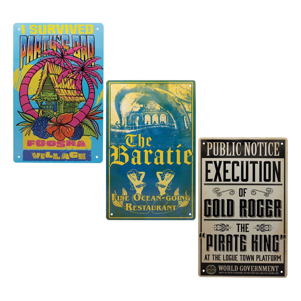 One Piece One Piece Tin Signs 3 Pack