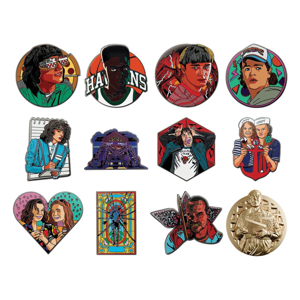 Stranger Things Mystery Pin Badge Display Stranger Things Set of 12