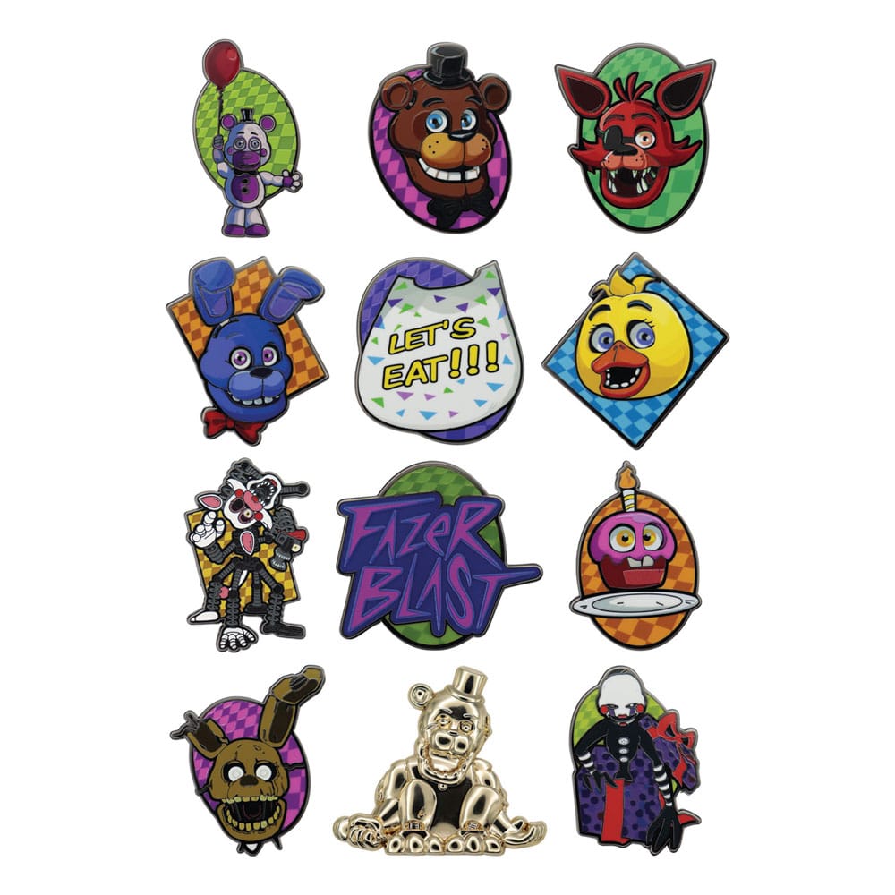 Five Nights at Freddys Pin Badge Display Mystery Set of 12