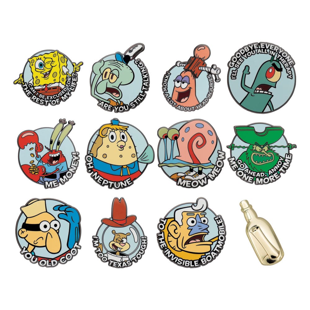 SpongeBob SquarePants SpongeBob World Pin Badge Display Mystery Pin Badge Set of 12