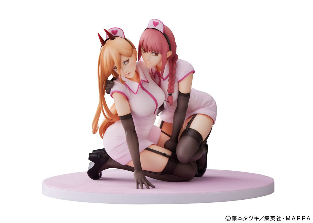 Chainsaw Man Power and Makima Nurse Ver Anime PVC Statue 1 7 Scale 14cm