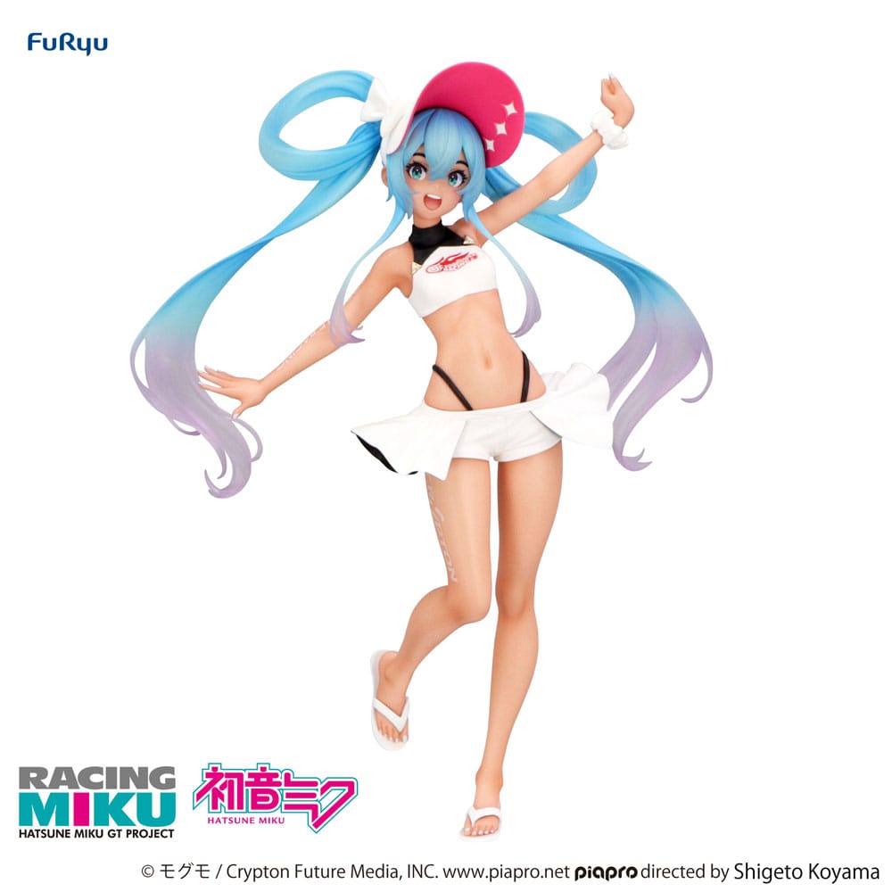Hatsune Miku Racing Miku 2024 Summer Holiday Ver Hatsune Miku GT Project Trio Try iT PVC Statue 21 cm