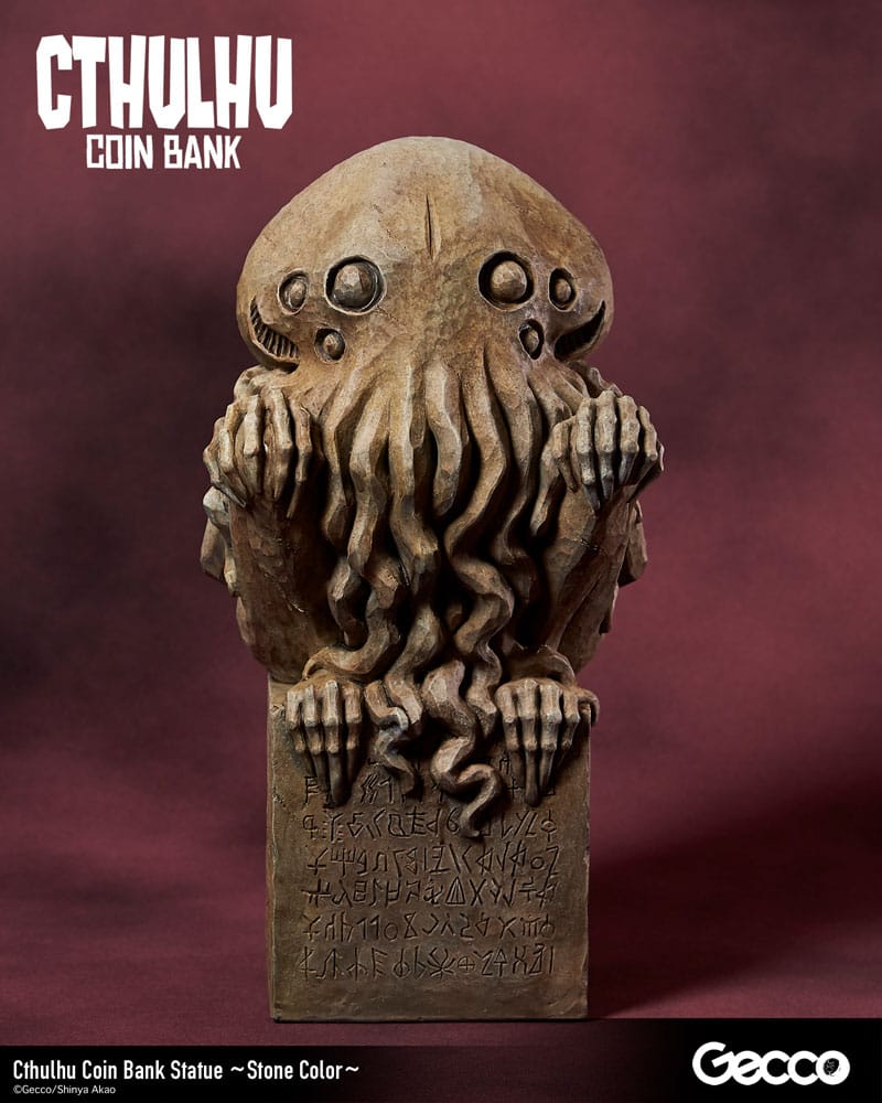 HP Lovecraft Cthulhu Mythos Cthulhu Coin Bank Statue Stone Color 24 cm