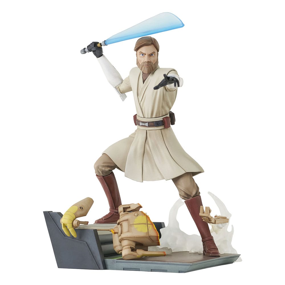 Star Wars General Obi Wan Kenobi The Clone Wars Deluxe Gallery PVC Statue Scale One Seventh 23 cm