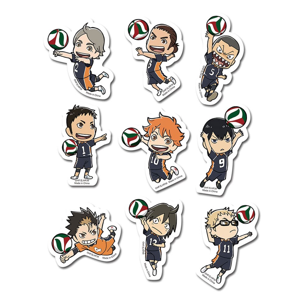 Haikyu Karasuno SD Die Cut Sticker Set