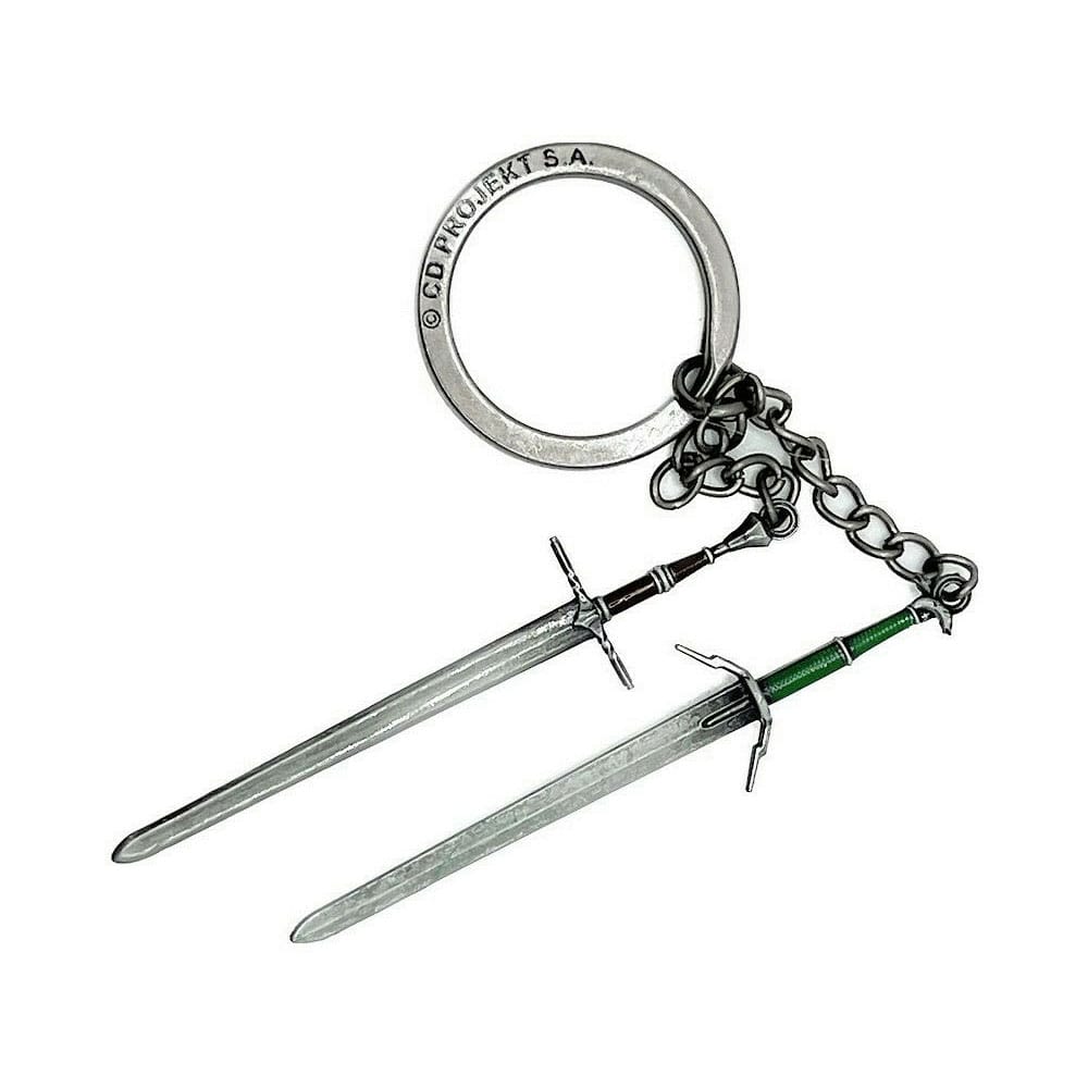 The Witcher Geralt Two Swords Wild Hunt Video Game Keychain
