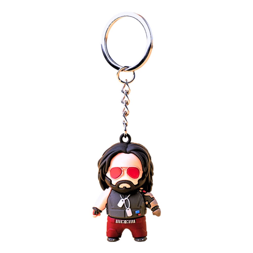 Cyberpunk 2077 Johnny Silverhand Video Game Vinyl Keychain