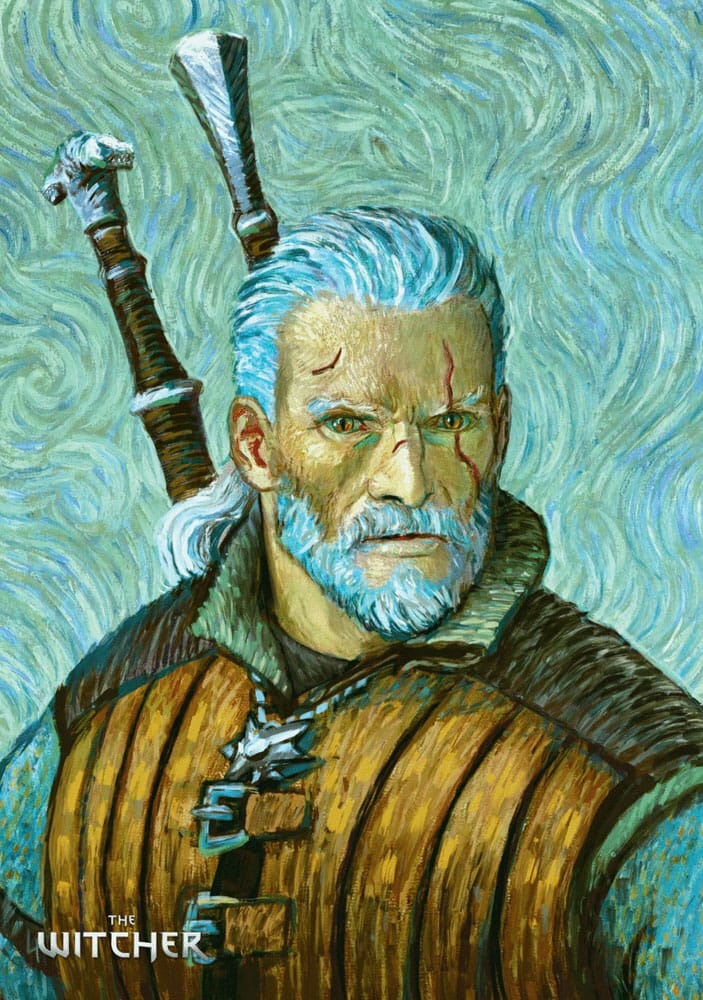 The Witcher Geralt Wild Hunt Video Game Art Puzzle Vincent van Gogh 1000 Pieces