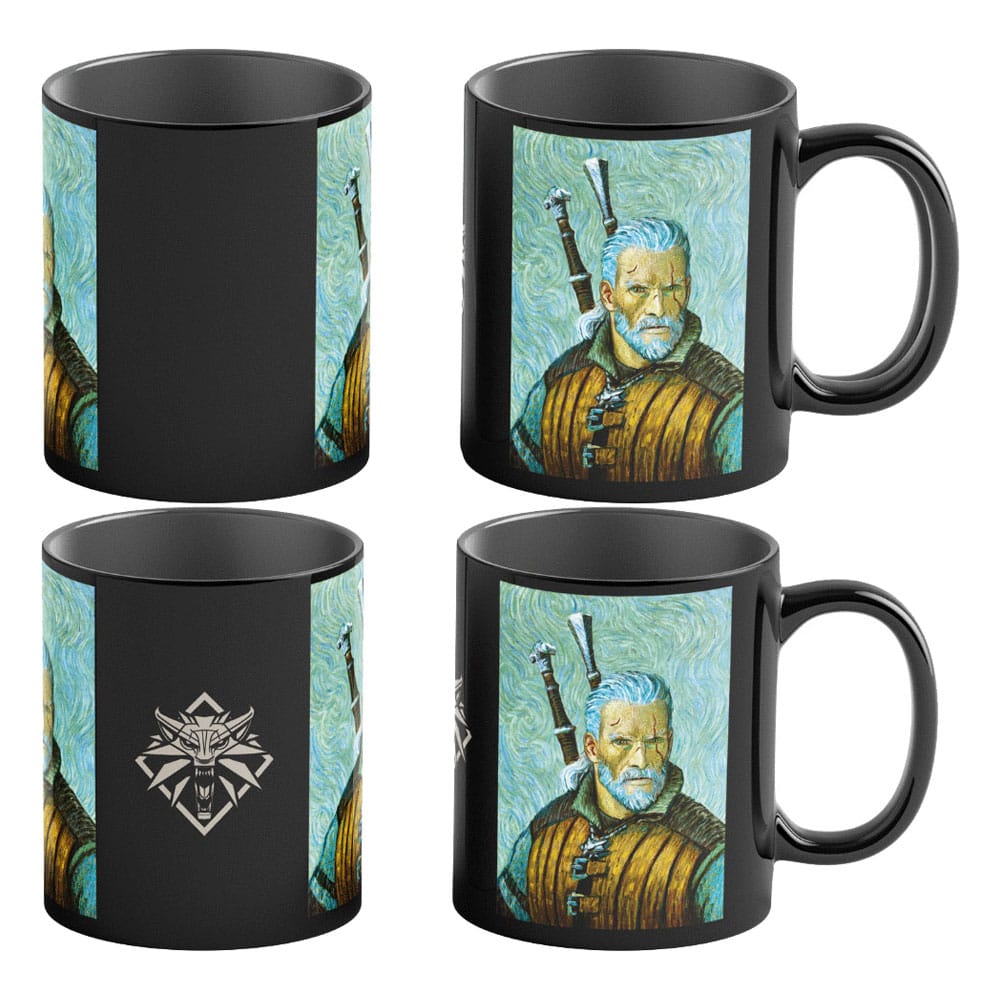 The Witcher Geralt Wild Hunt Video Game Heat Change Mug Vincent van Gogh 450 ml