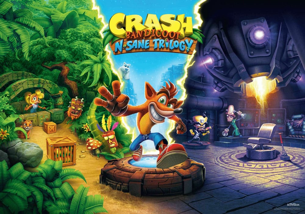 Crash Bandicoot Puzzle Trilogy Video Game Puzzle 1000 Pieces