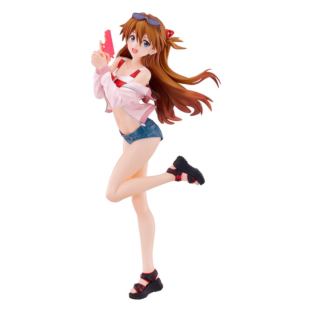 Evangelion Asuka Shikinami Langley Rebuild of Evangelion Pop Up Parade L PVC Statue Beach Queens 22 cm