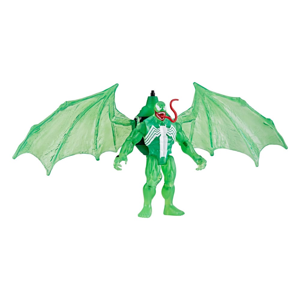 Hasbro Green Symbiote Spider Man Epic Hero Series Web Splashers Action Figure Hydro Wing Blast 10 cm