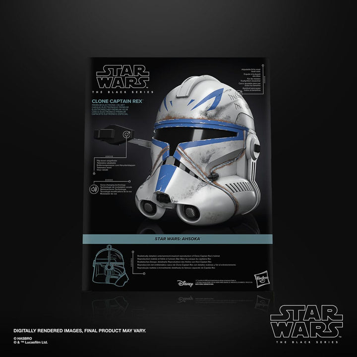 Star Wars Clone Captain Rex The Black Series Ahsoka Electronic Helmet