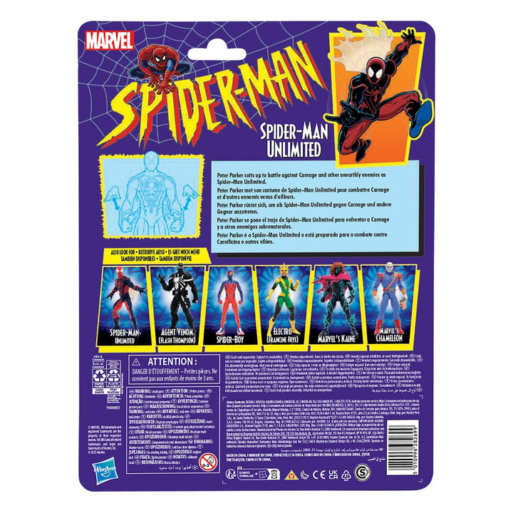 Marvel Legends Spider-Man Across the Spider Verse Spider-Man Unlimited 6" Retro Scale Action Figure