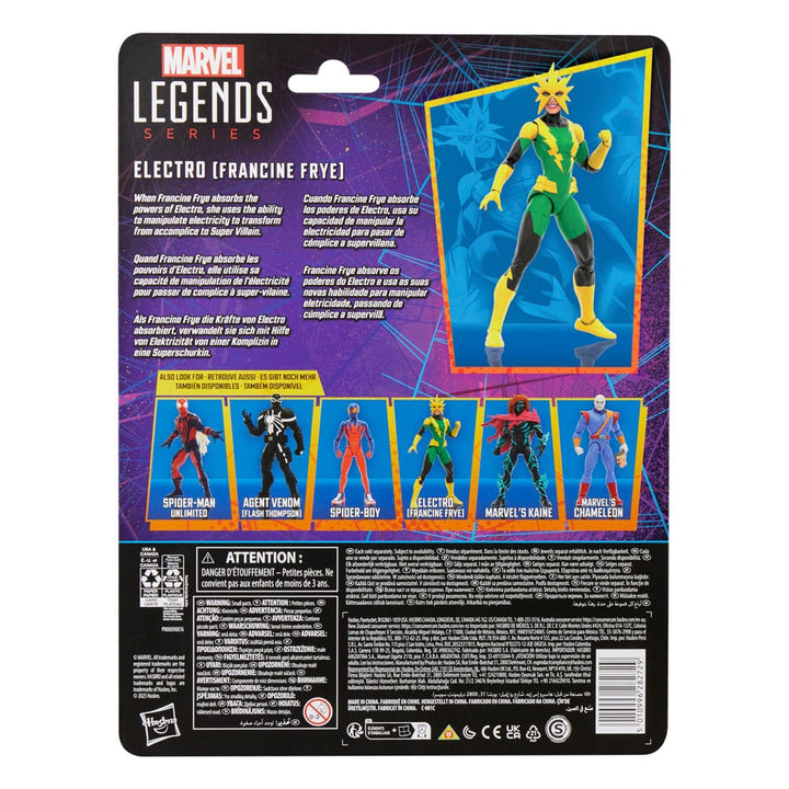 Marvel Legends Spider-Man Across the Spider Verse Electro (Francine Frye) 6" Retro Scale Action Figure