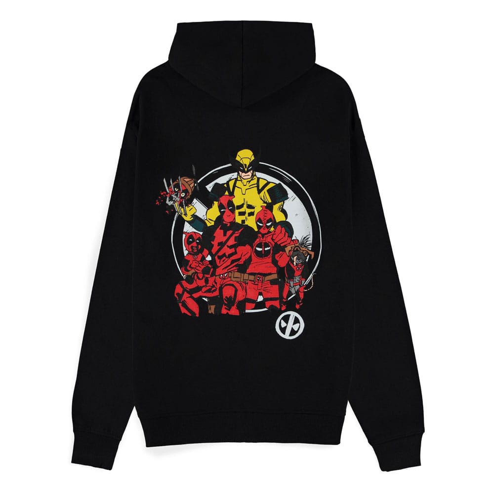 Deadpool Family Portrait Zipper Hoodie Sweater Size L