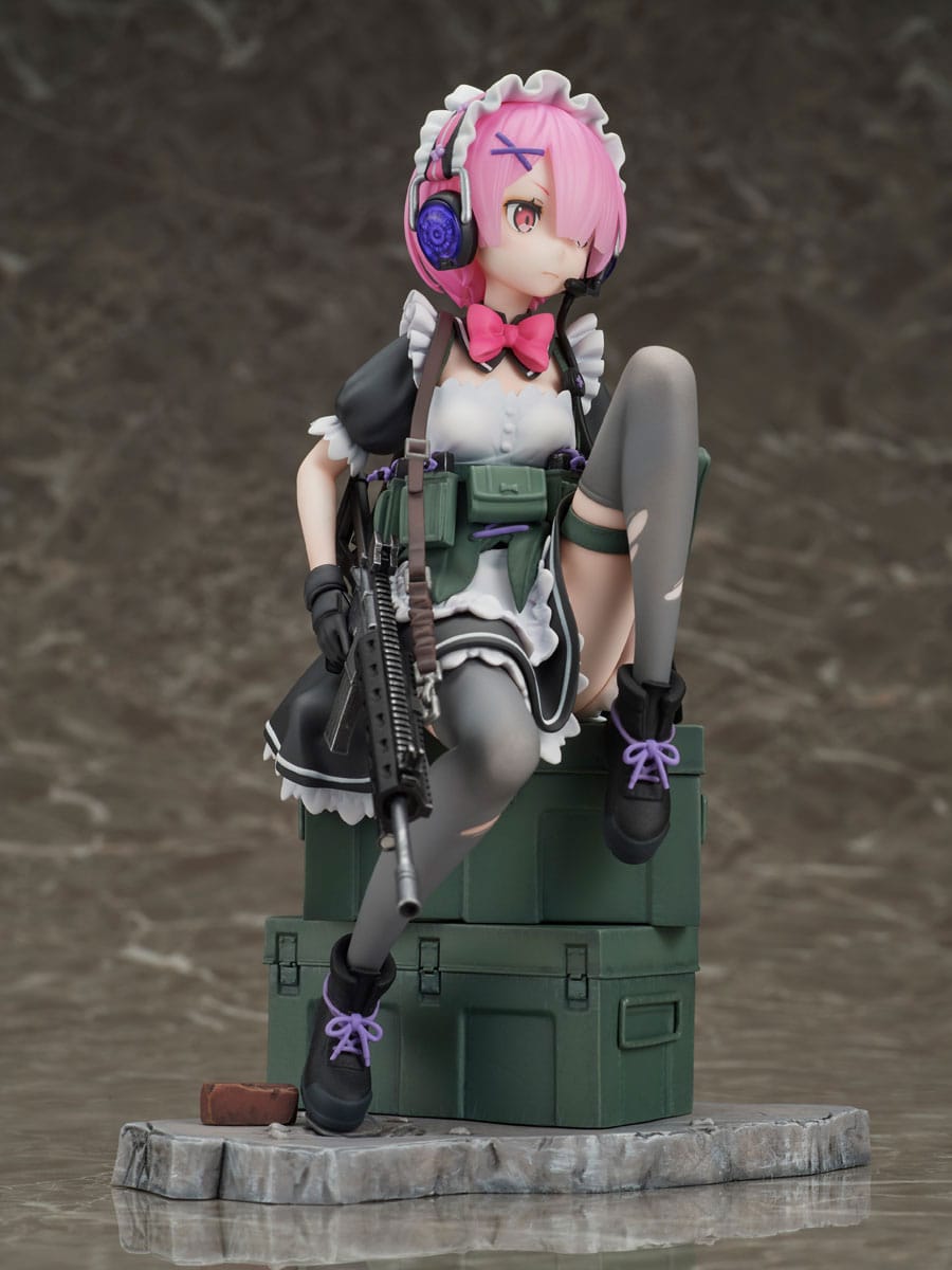 Re Zero Starting Life in Another World Ram Military Version PVC Statue 1 7 Scale 20 cm