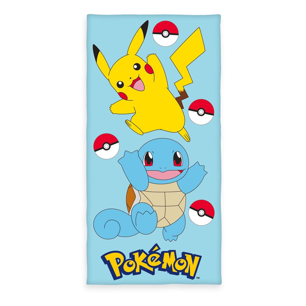 Pokemon Pikachu Squirtle Velour Blanket 75 x 150 cm