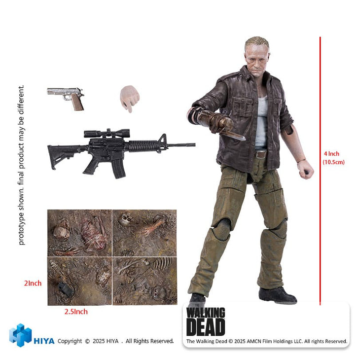 Hiya Toys Merle Dixon The Walking Dead PX Previews Exclusive EXQUISITE MINI Series 1/18 Scale Action Figure