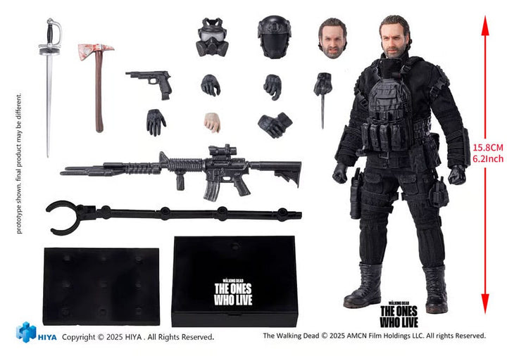 The Walking Dead Rick Grimes Action Figure PX Previews Exclusive EXQUISITE SUPER Series 1/12 Scale