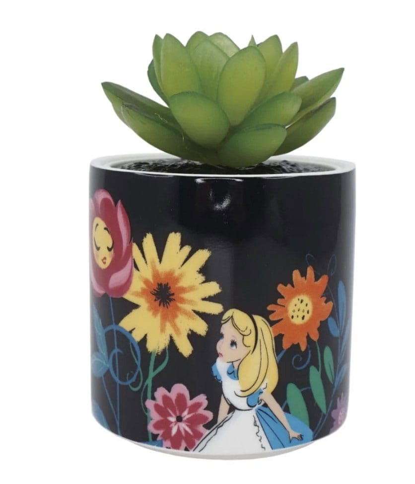 Disney Alice Faux Plant in Pot Alice in Wonderland Collectible Home Decor