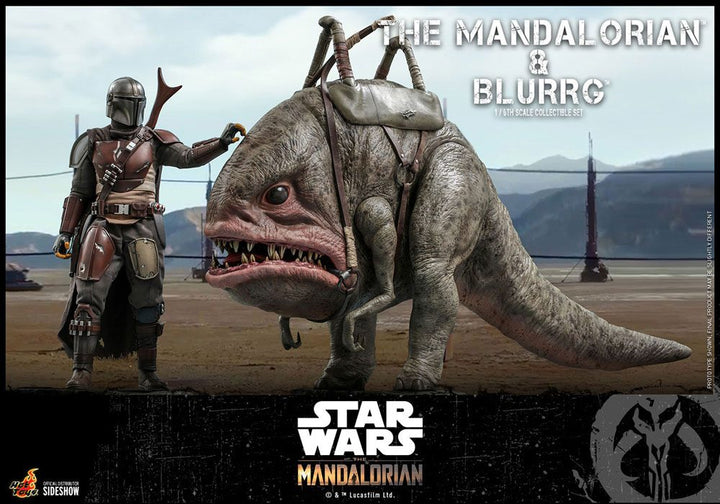 Hot Toys The Mandalorian The Mandalorian and Blurrg 1/6th Scale Figure Set