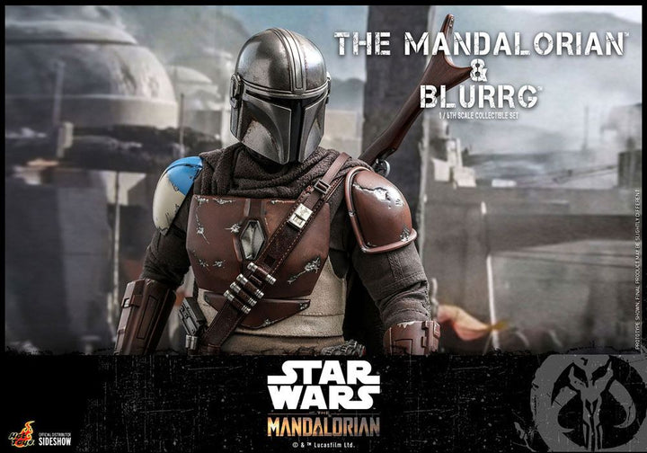Hot Toys The Mandalorian The Mandalorian and Blurrg 1/6th Scale Figure Set