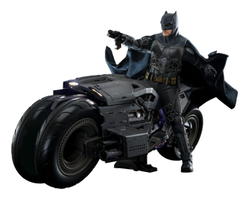 Hot Toys Batman Batcycle Set The Flash Movie Masterpiece Action Figure with Vehicle 1/6 Scale 30cm
