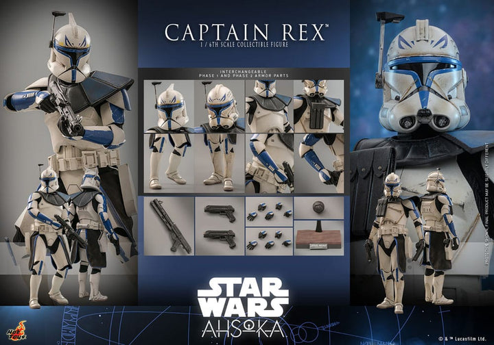 Hot Toys Captain Rex Star Wars Ahsoka Action Figure 1 6 Scale 30 cm