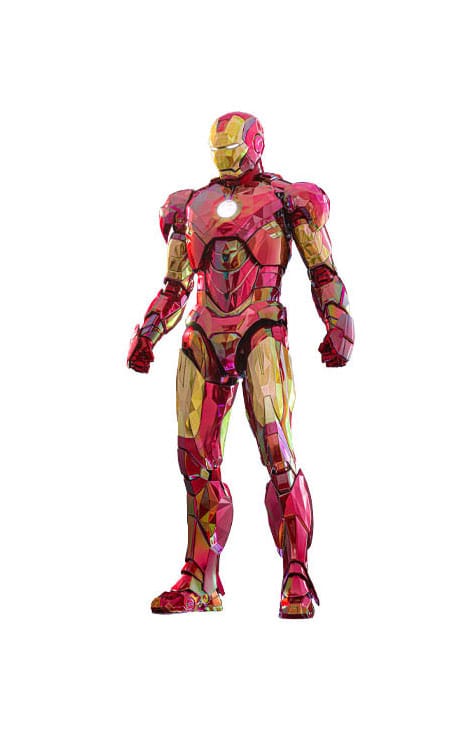Hot Toys Iron Man Mark VI Fractal Armor Iron Man Movie Masterpiece Diecast Action Figure 1 6 Scale 33 cm