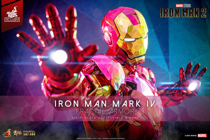 Hot Toys Iron Man Mark VI Fractal Armor Iron Man Movie Masterpiece Diecast Action Figure 1 6 Scale 33 cm